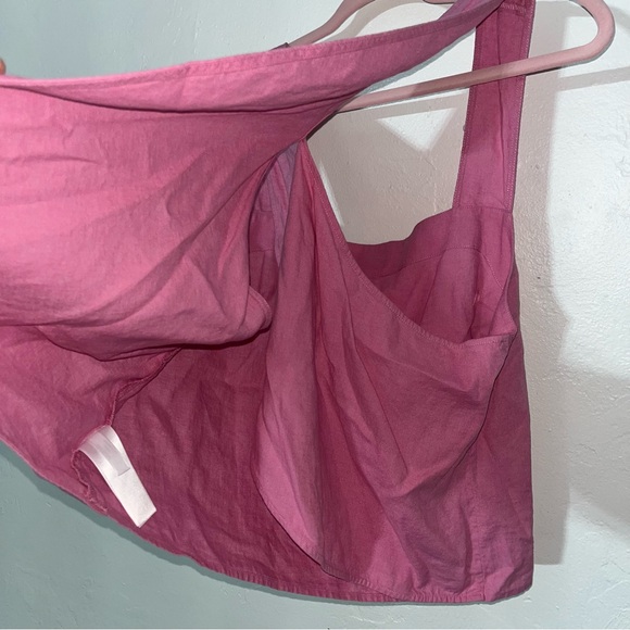 Madewell Linen Cross-Back Sleeveless Top Retro Pink Tank Square Neck Women’s 14 - Picture 5 of 13
